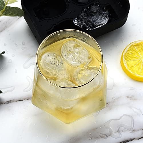 Skull Ice Cube Mold Tray - Vilei 2 Pack 3D Skull Ice Cube Tray Ice Mold Silicone Whiskey Ice Mold with Transparent lid for Iced Coffee Cup,Cocktails,Chocolate,Cake and Partie