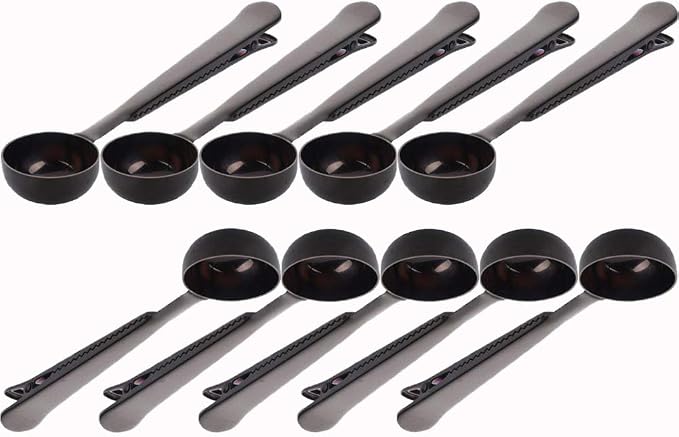 10 Pakcs scoop and clip 2 in 1 Stainless Steel 1 tbsp Ground Measuring Spoon with Bag Clip for Coffee Tea