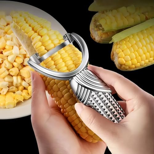 TEEVEA Corn Peeler Stainless Steel Corn Cob Stripper Tool