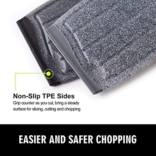 Small Plastic Cutting Board Set with Multiple Juice Grooves, 2 Pack