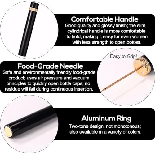 2pcs Wine Openers, 2026 New Portable Needle Type Wines Bottle Openers Air Pressure Cork Remover Corkscrew for Home Travel Party Essential Accessories