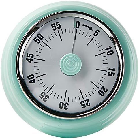 No battery mechanical timer, kitchen timer with magnet, time manager, can be used for cooking, learning, baking, exercise, etc, beautiful appearance, easy to use (green)