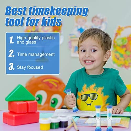 Queekay 48 Pcs 2 Minute Sand Timer for Kids Hourglass Timer,Colorful