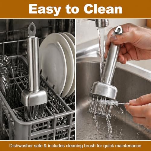 Meat Tenderizer Tool, 304 Stainless Steel with 24 Sharp Needles, Equipped with Safety Guard and Easy‑Grip Handle, Meat Needle Tenderizer for Beef, Chicken and Turkey, Dishwasher Safe