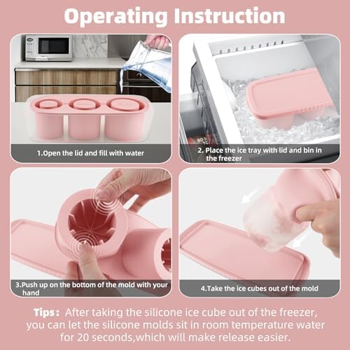 Tcamp Tumbler Ice Mold, Ice Cube Tray for 30 oz -40 oz Tumbler Cup