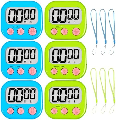 ZILLEEN Classroom Timer for Kids Teachers 6 Pack Digital Timers
