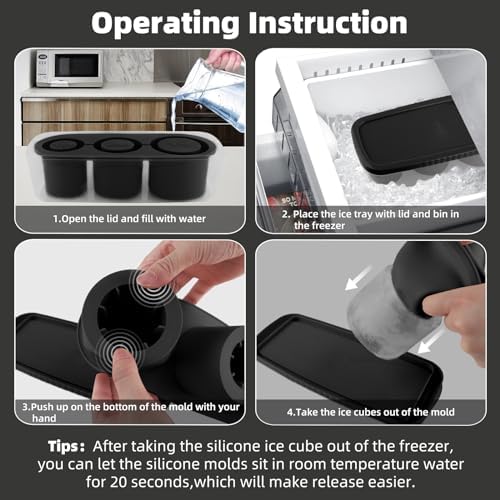 Tcamp Tumbler Ice Mold, Ice Cube Tray for 30 oz -40 oz Tumbler Cup