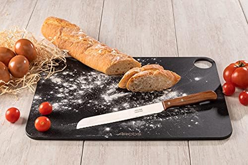 Arcos Bread Knife 7 Inch Nitrum Stainless Steel and 170 mm blade. Obtain a great variety of cuts for your food. Ideal knife for daily domestic use. Series Latina. Color Brown.