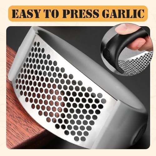 Garlic Crusher,2026 Upgraded Stainless Steel Garlic Crusher,Home Kitchen Utensils Portable Manual Garlic Crusher,Home & Kitchen Garlic Press.（2 pcs）