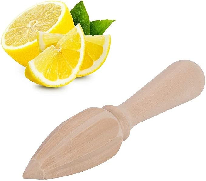 Fdit Wooden Hand Juicer, Citrus Fruit Reamer, Easy to Use with Comfortable Grip, Manual Operation for Lemon Orange Lime, Kitchenware Tool for Home Restaurant