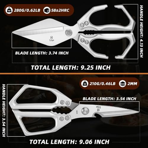 Kitchen Shears Set – Ultra Sharp Meat Scissors Dishwasher Safe