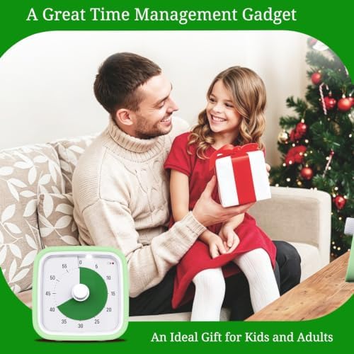 Visual Timer for Kids and Adult, 60-min Countdown Timer, LightGreen