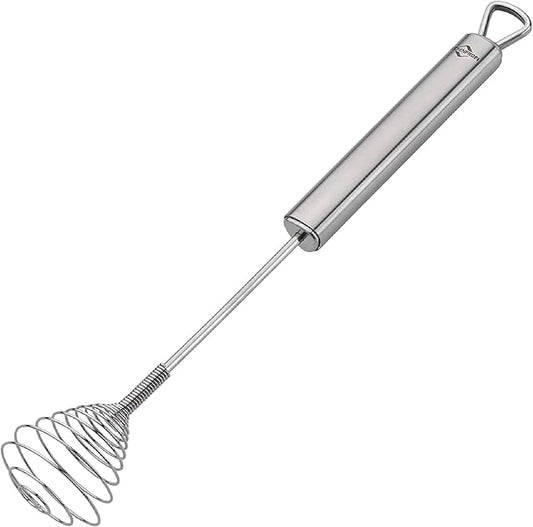 Küchenprofi Stainless Steel Parma Push Whisk, Hand Whisk for Eggs, Batter, and Dough, Metal Whisk for Kitchen Use, 11 Inches
