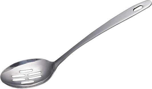 IMEEA Stainless Steel Slotted Spoon 13-Inch Cooking & Serving Spoon Metal Kitchen Spoon for Draining, Pasta and Vegetables