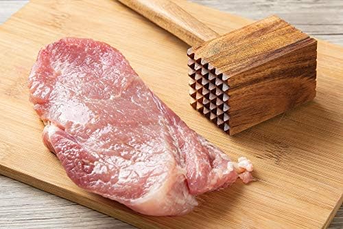 Ironwood Gourmet Acacia Wood Meat Tenderizer, 11.5-inches, Brown