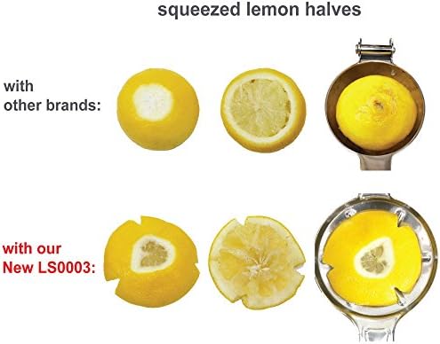 Jumbo Size FLAT PRESS 100% Stainless Steel Lemon Squeezer (LS0003) + Free Citrus Tap