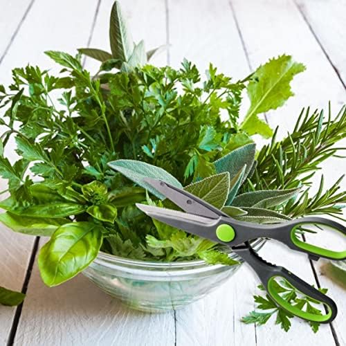"Praktika" Super Scissors With Opener, 8.27", Gray/Green
