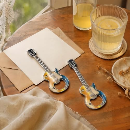 Guitar Shaped Bottle Opener, 2 Pack Metal Beer Opener Gift for Music Lovers