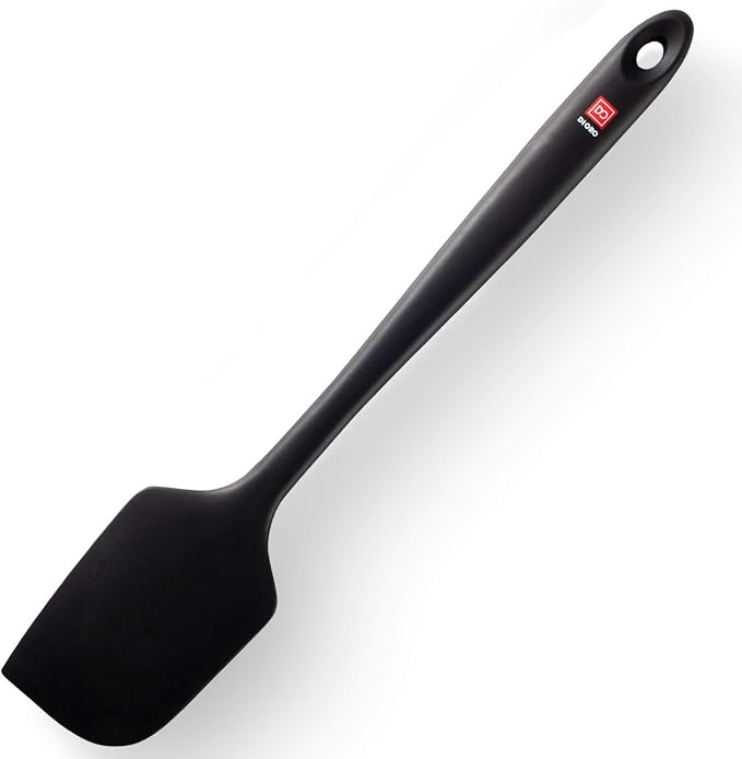DI ORO Seamless Series Pro 14 Inch Extra Large Silicone Spatula - 600°F Heat-Resistant Rubber Spatula - Great for Baking, Cooking, and Scraping - BPA Free and LFGB Certified Food Safe Silicone (Black)
