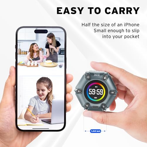 FILP Pomodoro Timer with Silent & Alarm, Visual Timer, 3/5/10/25/30/60min