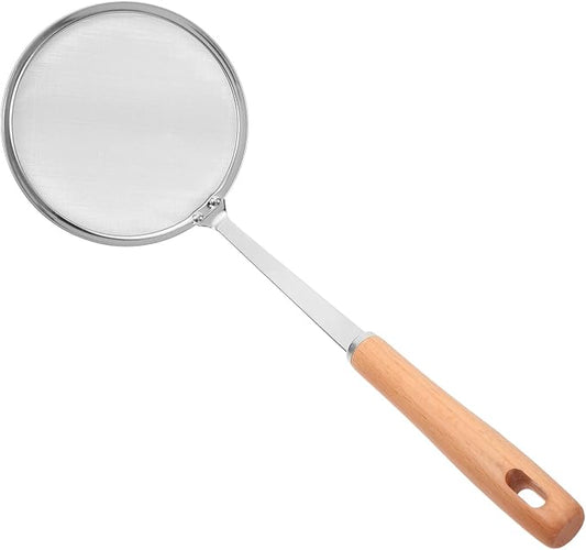 PRETYZOOM Stainless Steel Skimmer Spoon Colander Ladle Strainer Handle Oil Filtration Nut Milk Strainer