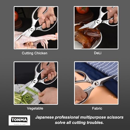 TONMA Kitchen Scissors for Food [Made in Japan] All-Purpose Kitchen Shears