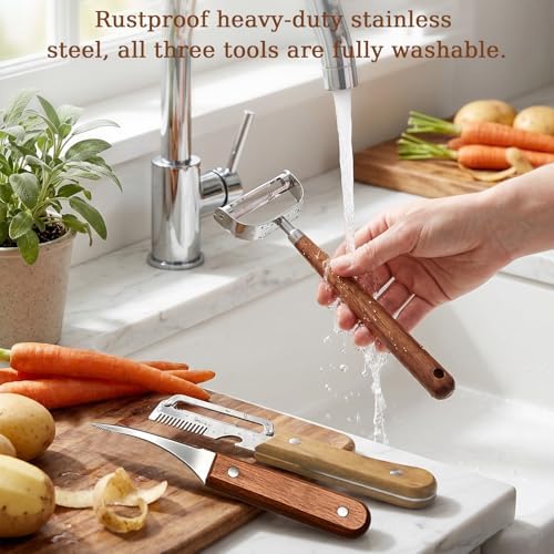 3 Pcs Fruit & Vegetable Peeler Set