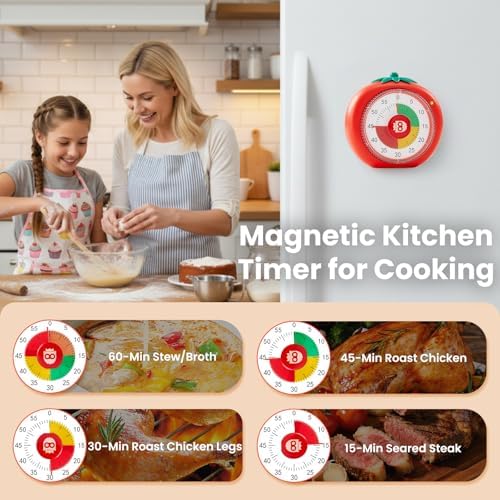 Magnetic Visual Timer, 60-Minute Countdown for Kitchen Classroom Homework
