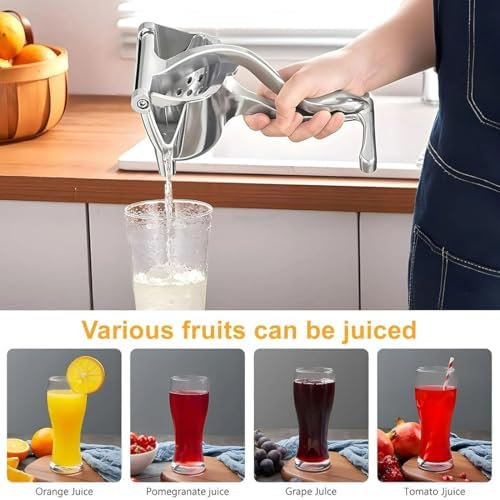 Hand Juicer Squeezer- Hydrogen Alloy Juicer, Aluminum Manual Press Juicer, Stainless Steel Lemon Squeezer Citrus Juicer, Heavy Duty Hand Manual Extractor for Lemon, Orange, Lime (7.7*4.7*3in, 2Pcs)