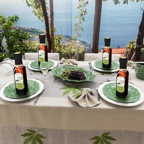 Reallnaive 20 Pcs 4oz Mini Olive Oil Bottles Bulk, Sqaure, Brown