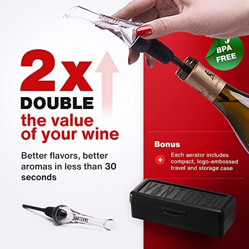 Aerator Pourer, Wine Opener, and Foil Cutter Bundle by Vintorio