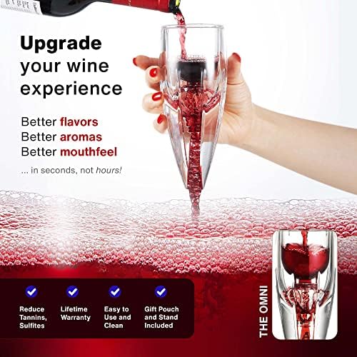 Wine Aerator Pourer and Omni Wine Aerator Bundle by Vintorio