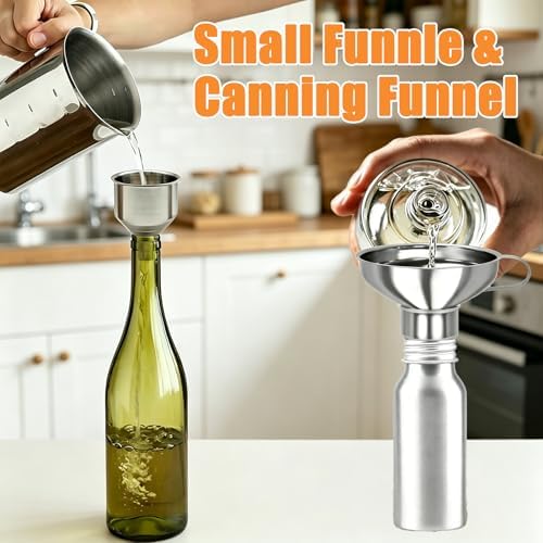 Stainless Steel Canning Funnel Set 5 Pack