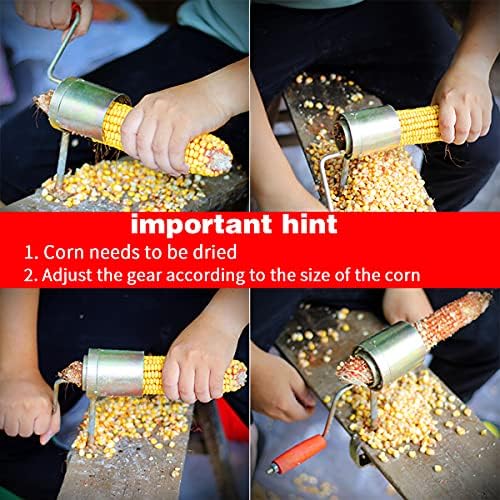 Corn Sheller Machine Hand Crank,Dry Corn Sheller for Popcorn,Corn Thresher & Peeling Corn,Corn Cob Stripper Tool,Corn on the cob Corn Peeler Thresher Shucker,for Farms and Families