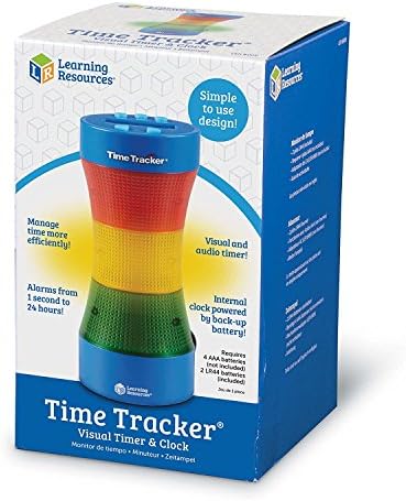 Learning Resources Time Tracker Visual Timer & Clock - 1 Piece, Classroom Tracker, Alarm Clock, Light Up Timer for Classroom, Visual Tracker