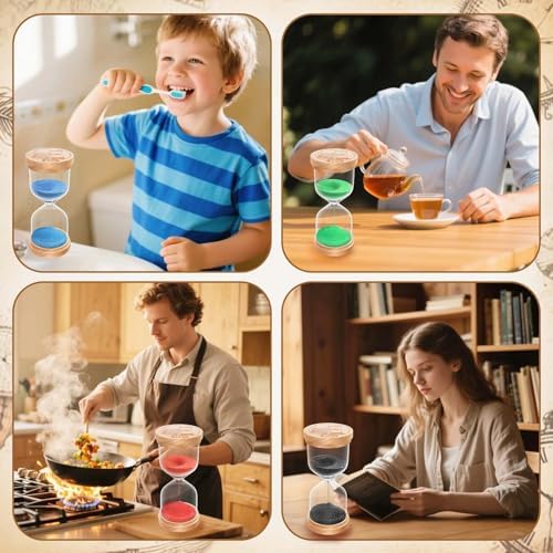 20 Minute Sand Timer Hourglass, Beech Wood Hourglass Sand Clock, Small Blue Wooden 20 Min Hour Glass, 20 Minutes Sandglass, Reloj De Arena, Classroom, Game, Kitchen, Home, Office, Decorative