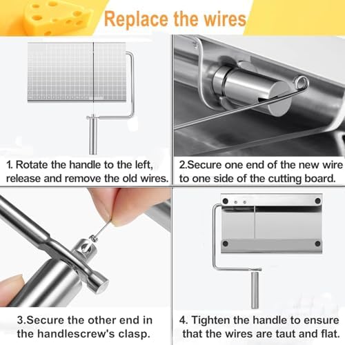 Cheese Slicer with Measuring Grid, Stainless Steelasy