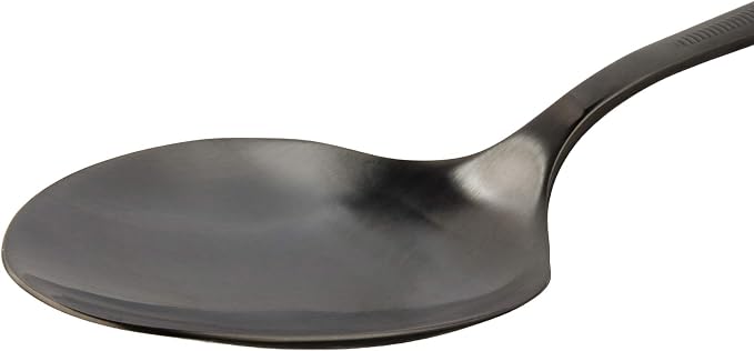 Mercer Culinary 18-8 Stainless Steel Plating Spoon, 9 Inch, Matte Black