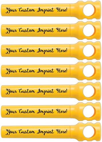 Personalized Pocket Corkscrew - Wine Bottle Opener- Custom Printed Name - Imprinted with Your Name, Logo or Message - Great Gift Ideas - FREE PERZONALIZATION - 12 Corkscrews per Box (Lemon)