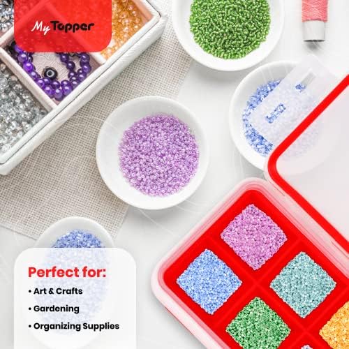 IceTopper XL Ice Cube Tray with Attached Lids - Easy Release Ice Cube Molds, 8 Large Cubes per Tray, Stackable, Microwave & Dishwasher Safe, 100% Food Grade Silicone, BPA Free & Recyclable (2 Pack)