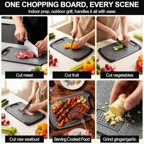 Viretang Extra Large Cutting Boards For Kitchen, 3 Pieces, Dishwasher Safe