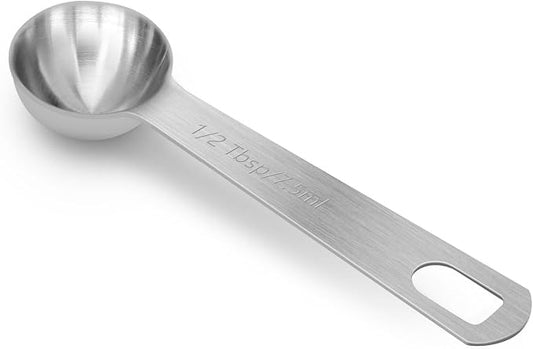 1 1/2 Teaspoon(7.5 mL | 7.5 cc | 1 1/2 Tsp | 1/2 Tablespoon) Stainless Steel Single Measuring Spoon, Easy to Use and Easy to Wash Metal Measuring Spoons Kitchen Gadgets for Cooking & Baking