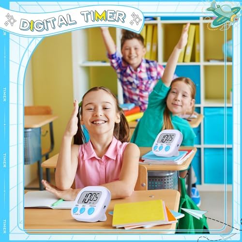 Mwellewm Digital Timers for Classroom Kids Kitchen Timers for Cooking 12 Pc