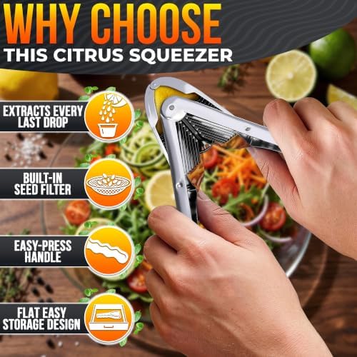NADOBA Lemon Squeezer and Lime Squeezer, Max Extraction Citrus Hand Juicer