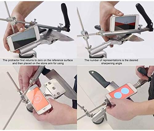 Aluminium alloy Knife sharpener system 360 degree flip Constant angle Grinding tools Grinder machinewith 4pcs stones