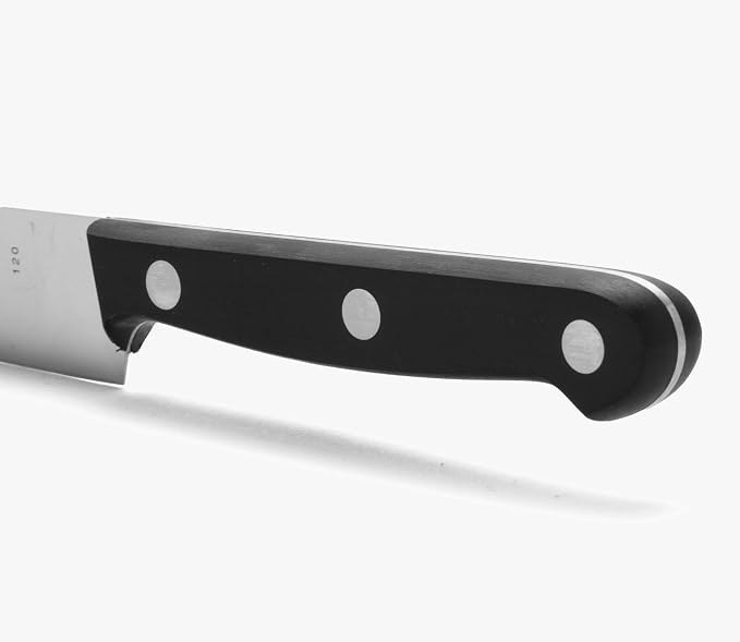 Arcos Chef Knife 5 Inch Stainless Steel. Cooking Knife to Cut and Peel Small Food. Ergonomic Polyoxymethylene Handle and 120mm Blade. Series Universal. Color Black