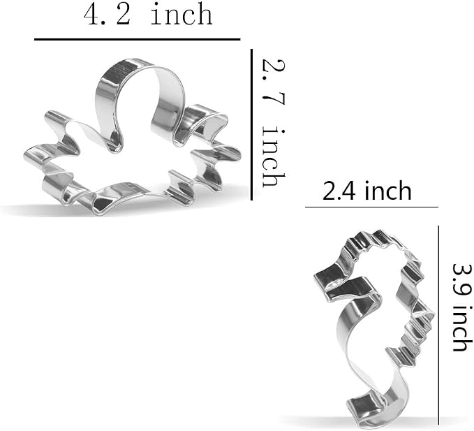 Large Sea Creatures Cookie Cutters - 8 Pieces - Stainless Steel
