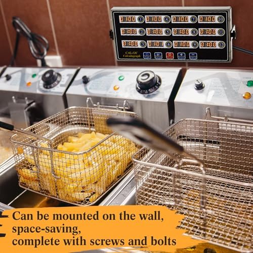 Relaxweex 1 Pack Commercial Digital Kitchen Timer for Cooking, 12 Channel