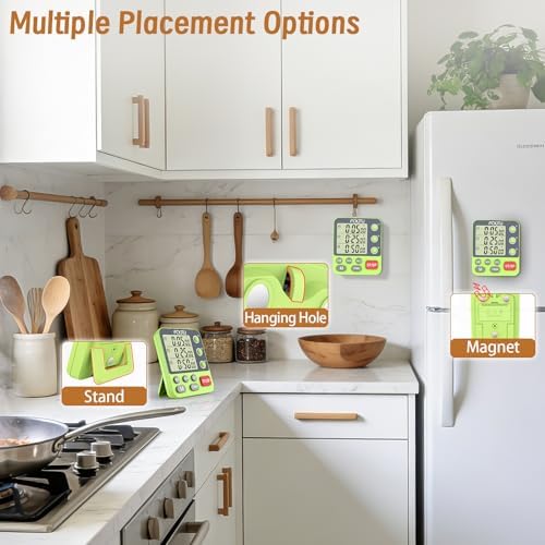 Digital Dual Kitchen Timer, 3-Channel Independent Countdown Timer