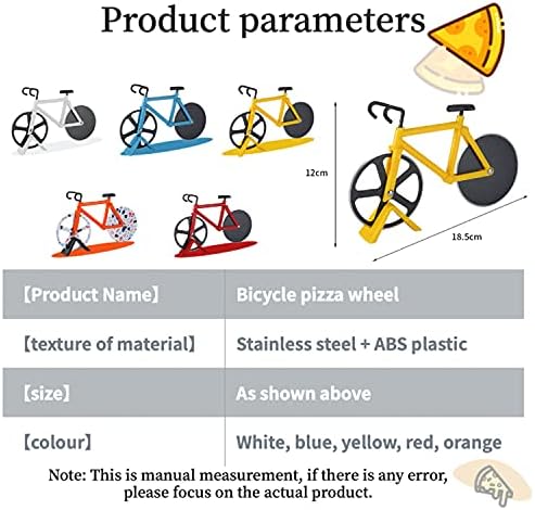 5 Pcs Bicycle Pizza Cutters,pizza Cutter Perfect Gift Kitchen Stainless Steel Bicycle Shaped Pizza Cutter Fathers Day Gift (5 PCS SET A)